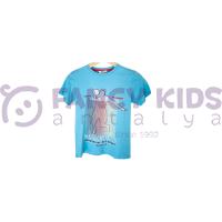 Erkek Çocuk Dijital Baskılı Mint T-Shirt %100 Pamuk