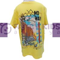 Erkek Çocuk Dijital Baskılı Sarı T-Shirt 