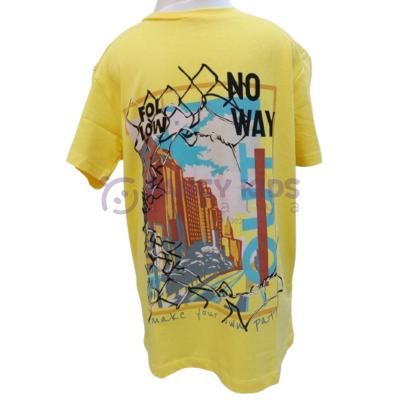Erkek Çocuk Dijital Baskılı Sarı T-Shirt 
