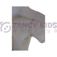Erkek Çocuk Dijital Harder Baskılı Beyaz T-Shirt %100 Pamuk 