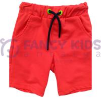 Erkek Çocuk Dinozor Baskılı İkili Takım – Turuncu Şortlu %100 Pamuk Yazlık Kombin