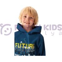 Erkek Çocuk Future Baskılı Mavi Kapüşonlu Eşofman Takımı