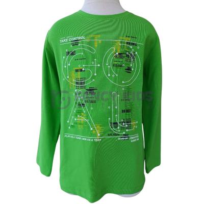 Erkek Çocuk Goal Baskılı Yeşil Sweatshirt %100 Pamuk Rahat Regular Fit