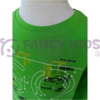 Erkek Çocuk Goal Baskılı Yeşil Sweatshirt %100 Pamuk Rahat Regular Fit