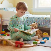 Erkek Çocuk Helikopter Desenli Pijama Takımı %95 Pamuk Esnek ve Rahat Uyku Takımı