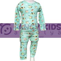 1-8 Yaş Erkek Çocuk Helikopter Desenli Pijama Takımı 
