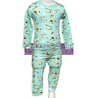1-8 Yaş Erkek Çocuk Helikopter Desenli Pijama Takımı 