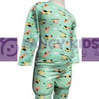 1-8 Yaş Erkek Çocuk Helikopter Desenli Pijama Takımı 