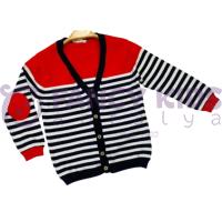 Erkek Çocuk Hırka Çizgili Önden Düğmeli 