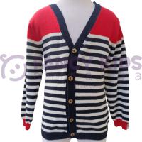 Erkek Çocuk Hırka Çizgili Önden Düğmeli 