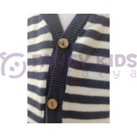 Erkek Çocuk Hırka Çizgili Önden Düğmeli 