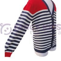 Erkek Çocuk Hırka Çizgili Önden Düğmeli 