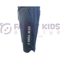 Erkek Çocuk İkili Takım Baskılı Yeşil T-Shirt Lacivert Şort 8 -14 Yaş