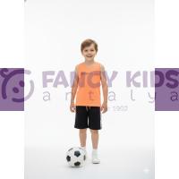 Erkek Çocuk İkili Takım Bimont Air Neon Baskılı Turuncu - Siyah  