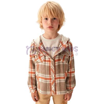 Erkek Çocuk Kapüşonlu Oduncu Gömlek Sweatshirt – Yumuşak ve Sıcak Tutan Hırka Model