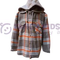 Erkek Çocuk Kapüşonlu Oduncu Gömlek Sweatshirt – Yumuşak ve Sıcak Tutan Hırka Model