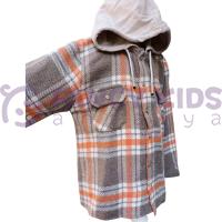 Erkek Çocuk Kapüşonlu Oduncu Gömlek Sweatshirt – Yumuşak ve Sıcak Tutan Hırka Model