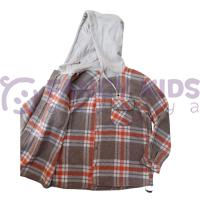 Erkek Çocuk Kapüşonlu Oduncu Gömlek Sweatshirt – Yumuşak ve Sıcak Tutan Hırka Model