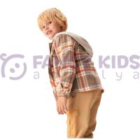 Erkek Çocuk Kapüşonlu Oduncu Gömlek Sweatshirt – Yumuşak ve Sıcak Tutan Hırka Model