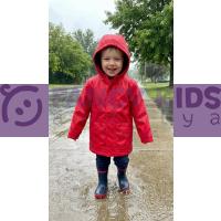 Erkek Çocuk Kapüşonlu Yağmurluk – Astarlı, Fermuarlı, Rahat ve Şık