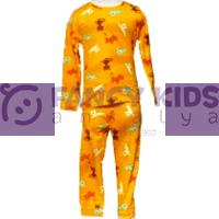 1 - 8 Yaş Erkek Çocuk Kedi Desenli Pijama Takımı 