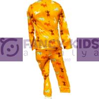 1 - 8 Yaş Erkek Çocuk Kedi Desenli Pijama Takımı 