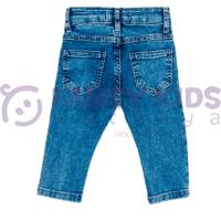 Erkek Çocuk Mavi Skinny Denim Kot Pantolon – Kemerli, Düğmeli, 5 Cepli