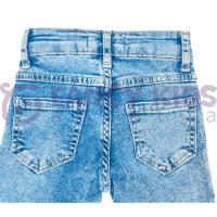 Erkek Çocuk Mavi Skinny Denim Kot Pantolon – Kemerli, Düğmeli, 5 Cepli