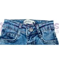 Erkek Çocuk Mavi Skinny Denim Kot Pantolon – Kemerli, Düğmeli, 5 Cepli