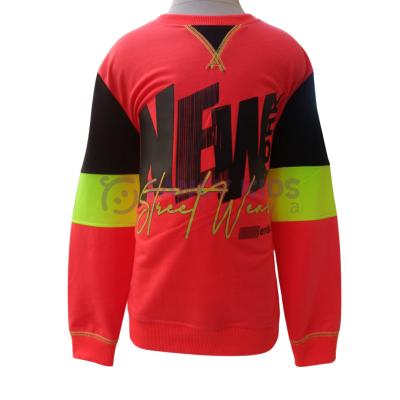 Erkek Çocuk Neon Nar Çiçeği Baskılı Sweatshirt – Pamuklu Yumuşak Kumaş, Tam Kalıp