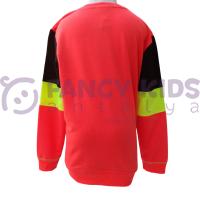 Erkek Çocuk Neon Nar Çiçeği Baskılı Sweatshirt – Pamuklu Yumuşak Kumaş, Tam Kalıp
