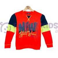 Erkek Çocuk Neon Nar Çiçeği Baskılı Sweatshirt – Pamuklu Yumuşak Kumaş, Tam Kalıp