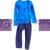 1-8 Yaş Erkek Çocuk Palmiye Desenli Pijama Takımı 