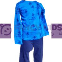 1-8 Yaş Erkek Çocuk Palmiye Desenli Pijama Takımı 