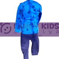 1-8 Yaş Erkek Çocuk Palmiye Desenli Pijama Takımı 