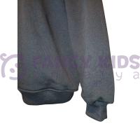 Erkek Çocuk Siyah Kapüşonlu Fermuarlı Baskısız Sweatshirt
