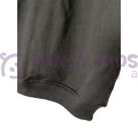 Erkek Çocuk Siyah Kapüşonlu Fermuarlı Baskısız Sweatshirt