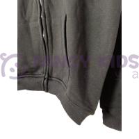 Erkek Çocuk Siyah Kapüşonlu Fermuarlı Baskısız Sweatshirt