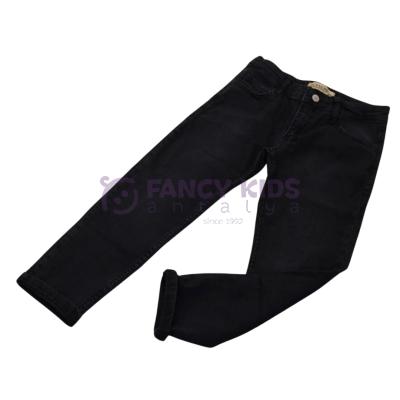 Erkek Çocuk Siyah Kot Pantolon Boru Paça Skinny Kesim