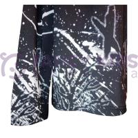 Erkek Çocuk Siyah Sweatshirt Neon Kabartma Baskılı Pamuk Kumaş