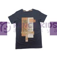 Erkek Çocuk T-Shirt  Dijital Baskılı Siyah