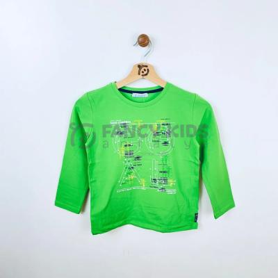 3-14 Yaş Erkek Çocuk Sweat-Shirt Yeşil Renk Goal Baskılı 
