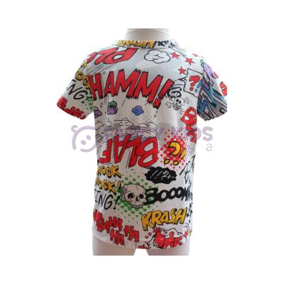 Erkek Çocuk T-Shirt Bomba Flash Dijital Baskılı Çok Renkli
