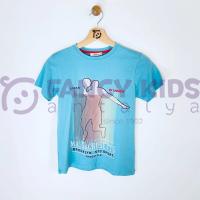 8-14 Yaş Erkek Çocuk Dijital Baskılı Mint T-Shirt