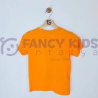 8-14 Yaş Erkek Çocuk Dijital Baskılı Turuncu T-Shirt