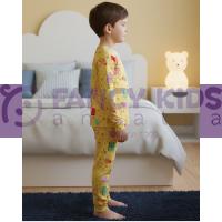 Erkek Çocuk Uzay Tema Desenli Pamuklu Pijama Takımı %95 Pamuk 2’li Set