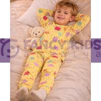 Erkek Çocuk Uzay Tema Desenli Pamuklu Pijama Takımı %95 Pamuk 2’li Set