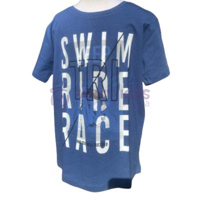 Fancy Kids Erkek Çocuk T-Shirt Triathlon Baskılı Mavi