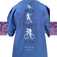 Fancy Kids Erkek Çocuk T-Shirt Triathlon Baskılı Mavi