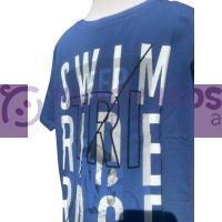 Fancy Kids Erkek Çocuk T-Shirt Triathlon Baskılı Mavi